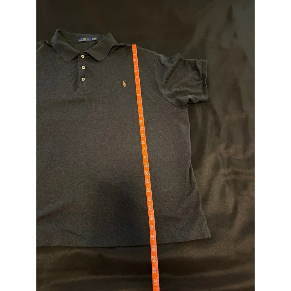Polo Ralph Lauren Mens 3XB Charcoal Grey Short Sleeve Cotton Polo Shirt 5155